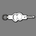 Key Clip W/ Key Ring & Open Clam Shell Key Tag